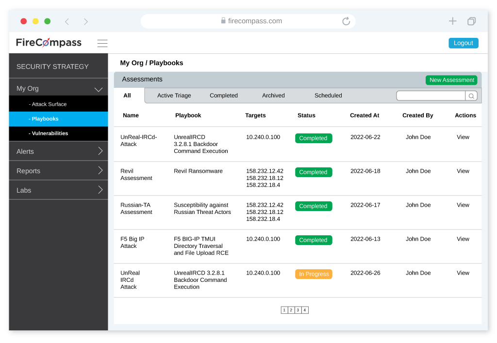 FirecompassPortal Dashboard