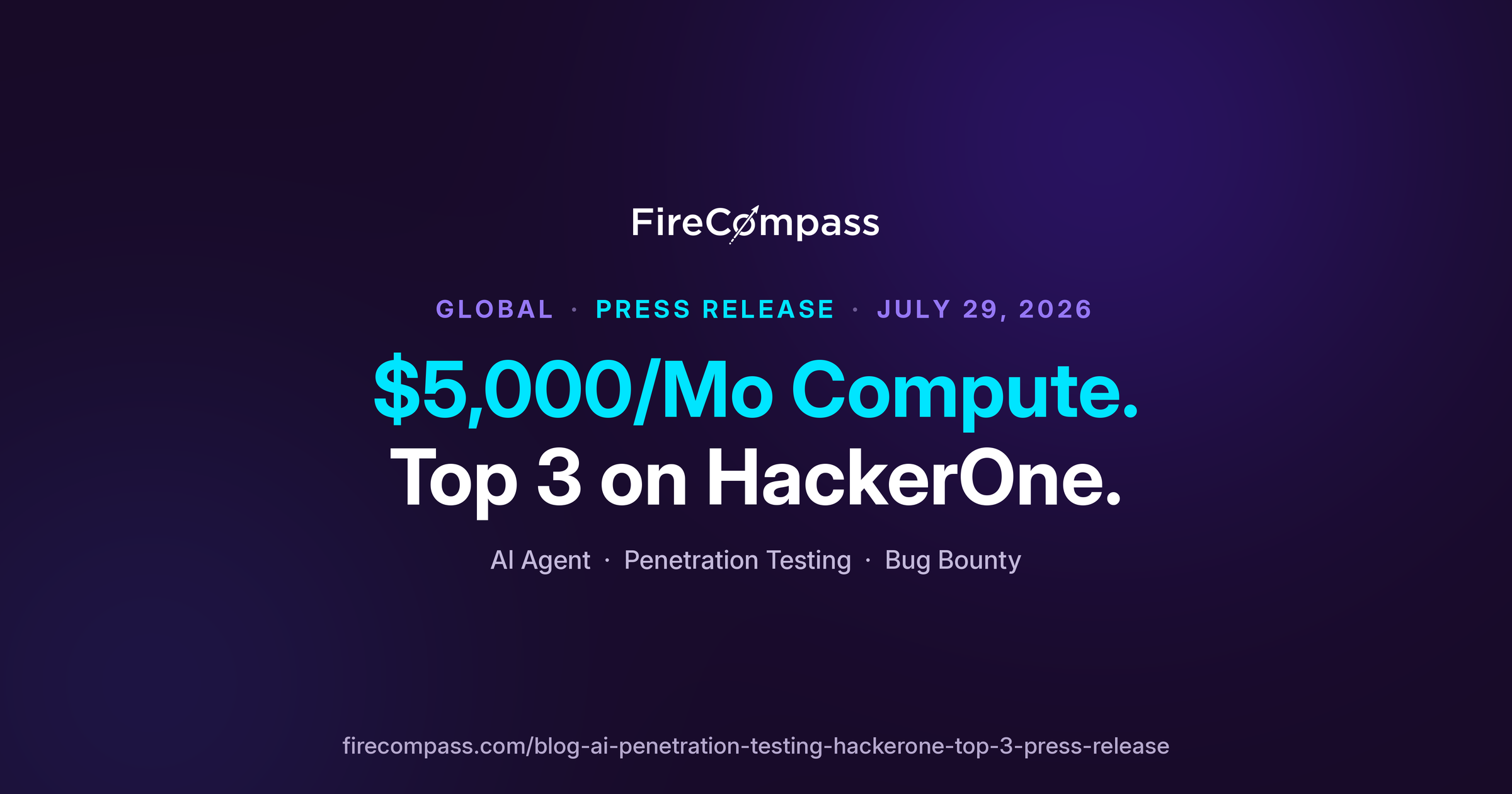 Press Release: AI Pentest Agent Reaches HackerOne’s Top 3 on a $5,000-a-Month Budget