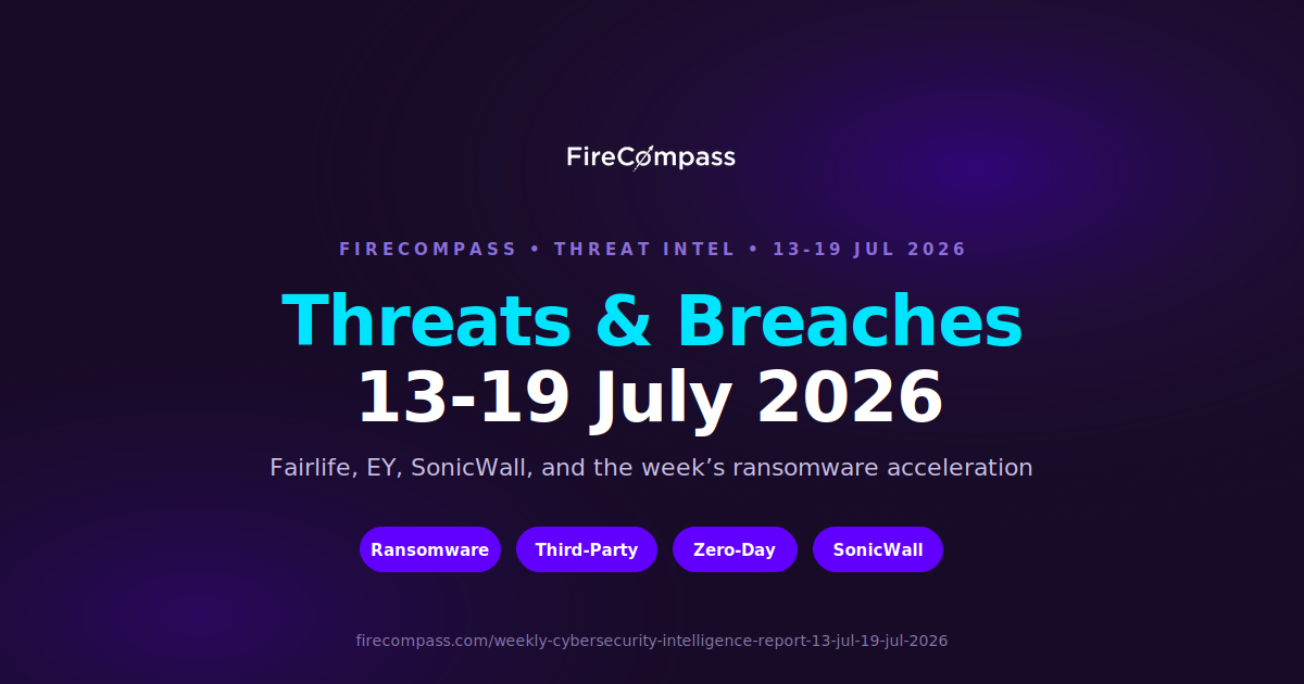 Weekly Cybersecurity Intelligence Report: Cyber Threats and Breaches – 13 Jul to 19 Jul 2026