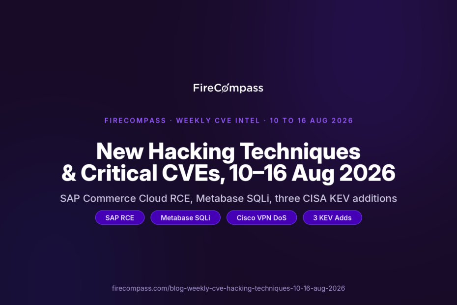 New Hacking Techniques and Critical CVEs 10 Aug to 16 Aug 2026 Weekly Cyber Threats & Breaches Report: 10-16 Aug 2026