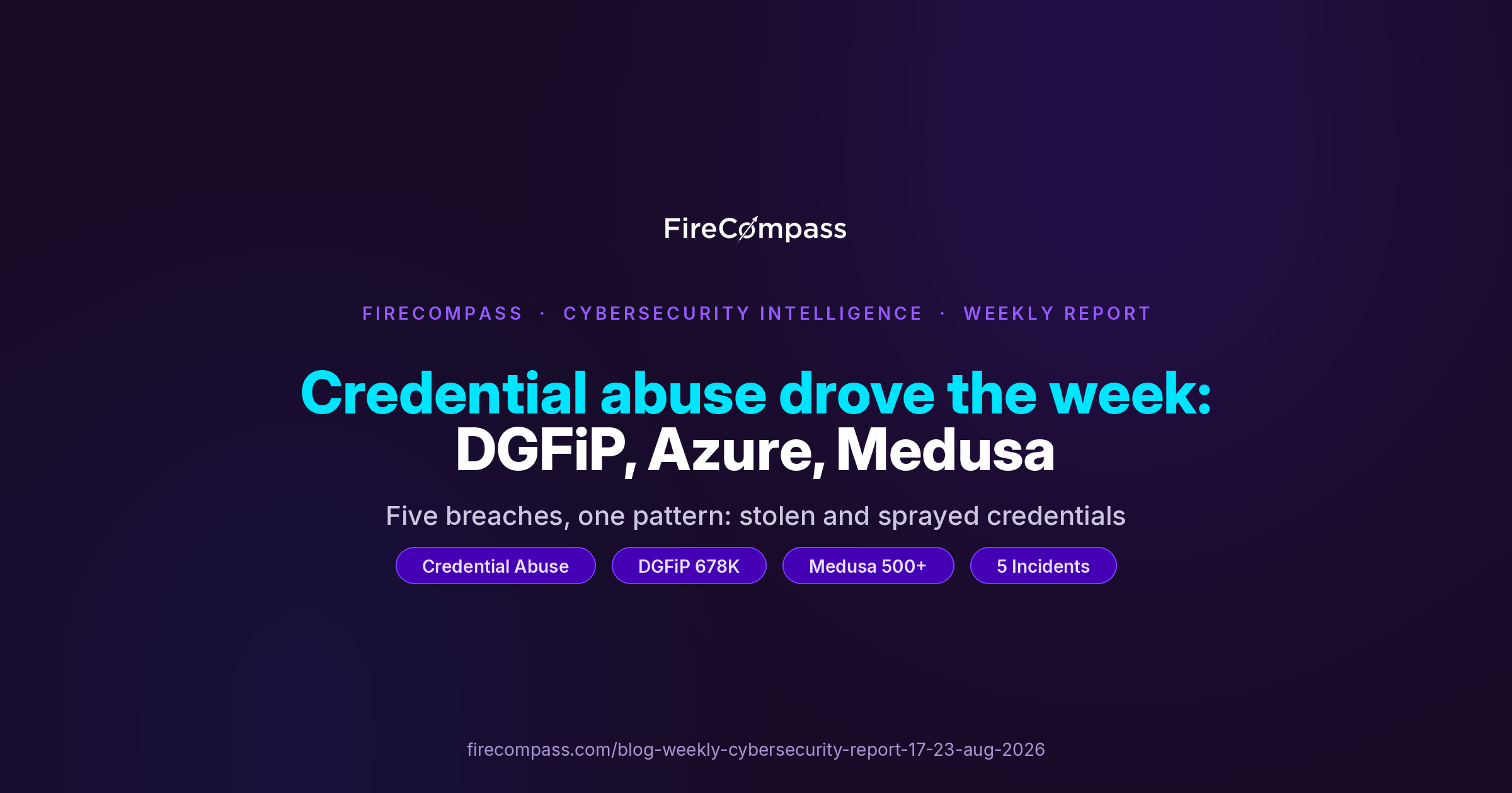 Weekly Cybersecurity Intelligence Report: Cyber Threats and Breaches 17 Aug to 23 Aug 2026