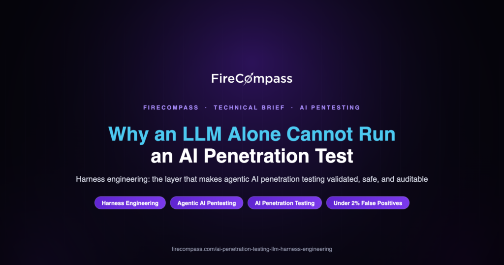 Diagram-style cover: an AI penetration testing harness — routed models, tools, orchestration and a deterministic safety gateway around a frontier LLM.