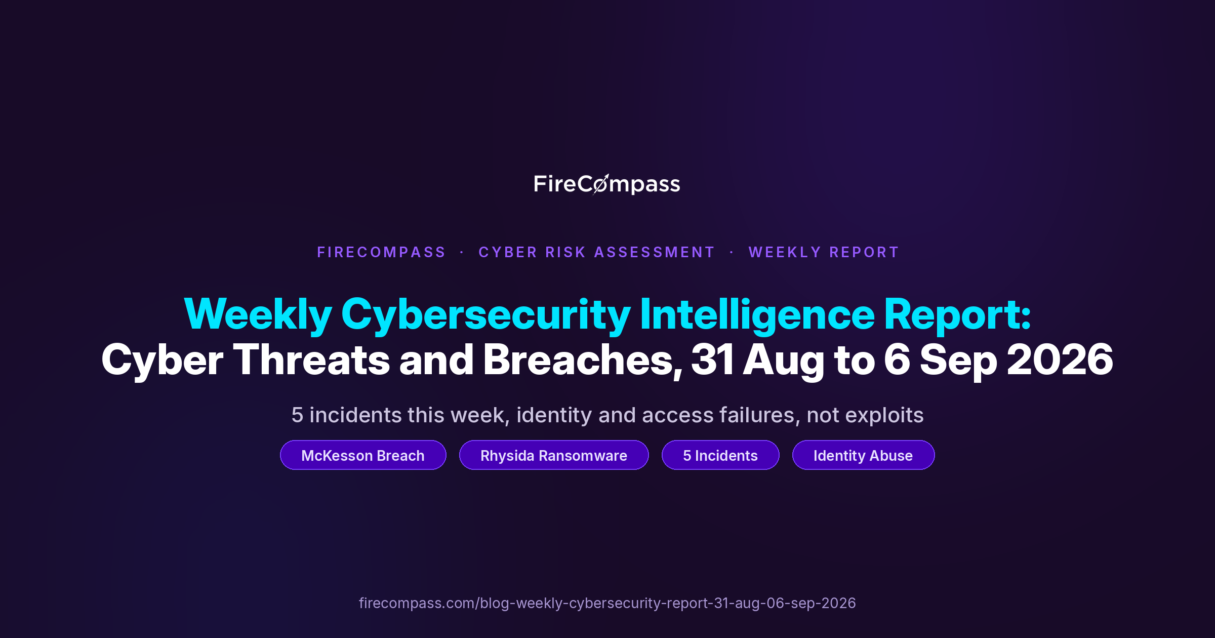 Weekly Cybersecurity Intelligence Report: Cyber Threats and Breaches 31 Aug to 6 Sep 2026