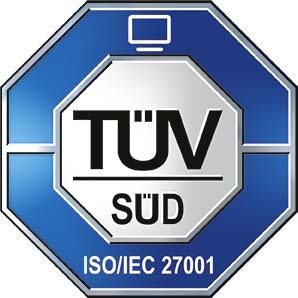 T&Uuml;V S&Uuml;D certification mark, ISO 27001