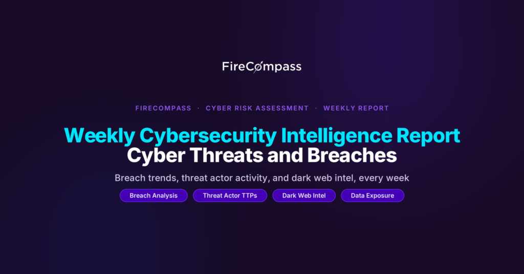 Weekly Cybersecurity Intelligence Report Cover 31 Aug to 06 Sep 2026
